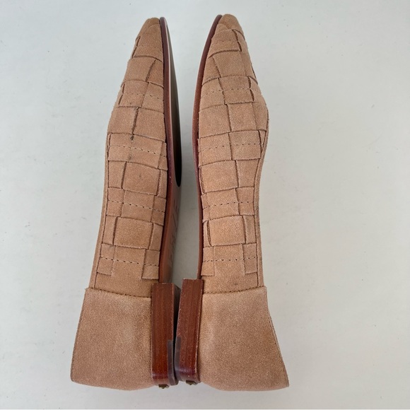 FRYE Claire Caramel / Tan Intricate Woven Checked Slip On Flats Sz 9.5 M NWOB - Picture 8 of 16